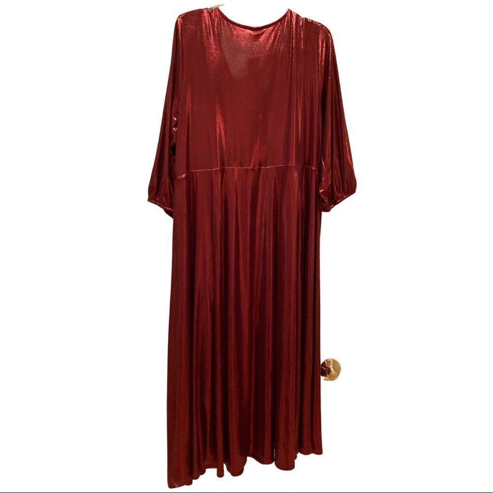 NWT Torrid Red Liquid Knit Tea Length Dress 2X - Picture 3 of 7